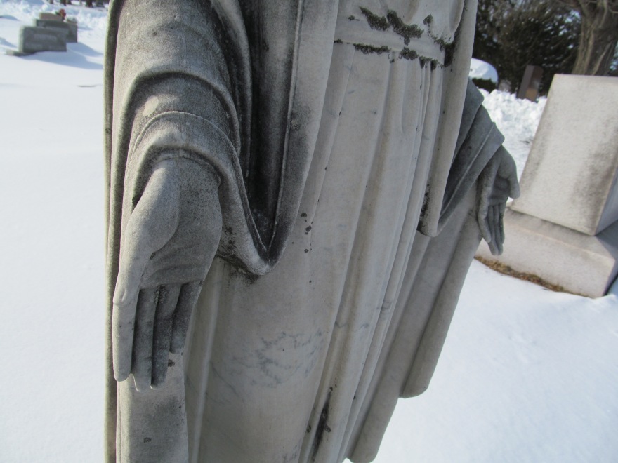 open hand statue