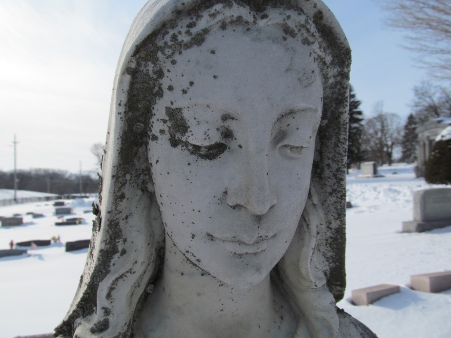 moldy woman statue
